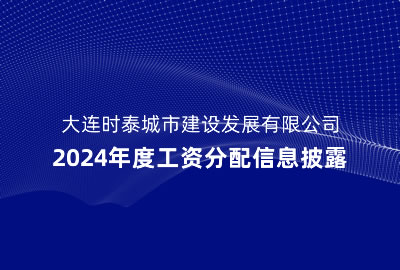大連時(shí)泰城市建設(shè)發(fā)展有限公司2024年度工資分配和企業(yè)負(fù)責(zé)人薪酬披露
